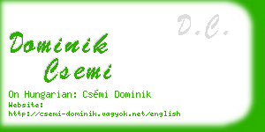 dominik csemi business card