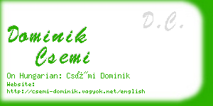 dominik csemi business card